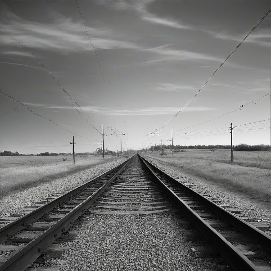 Converging Lines Railway Tracks